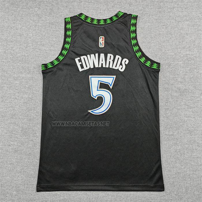 Camiseta Nino Minnesota Timberwolves Anthony Edwards NO 5 Classic 2025-26 Negro
